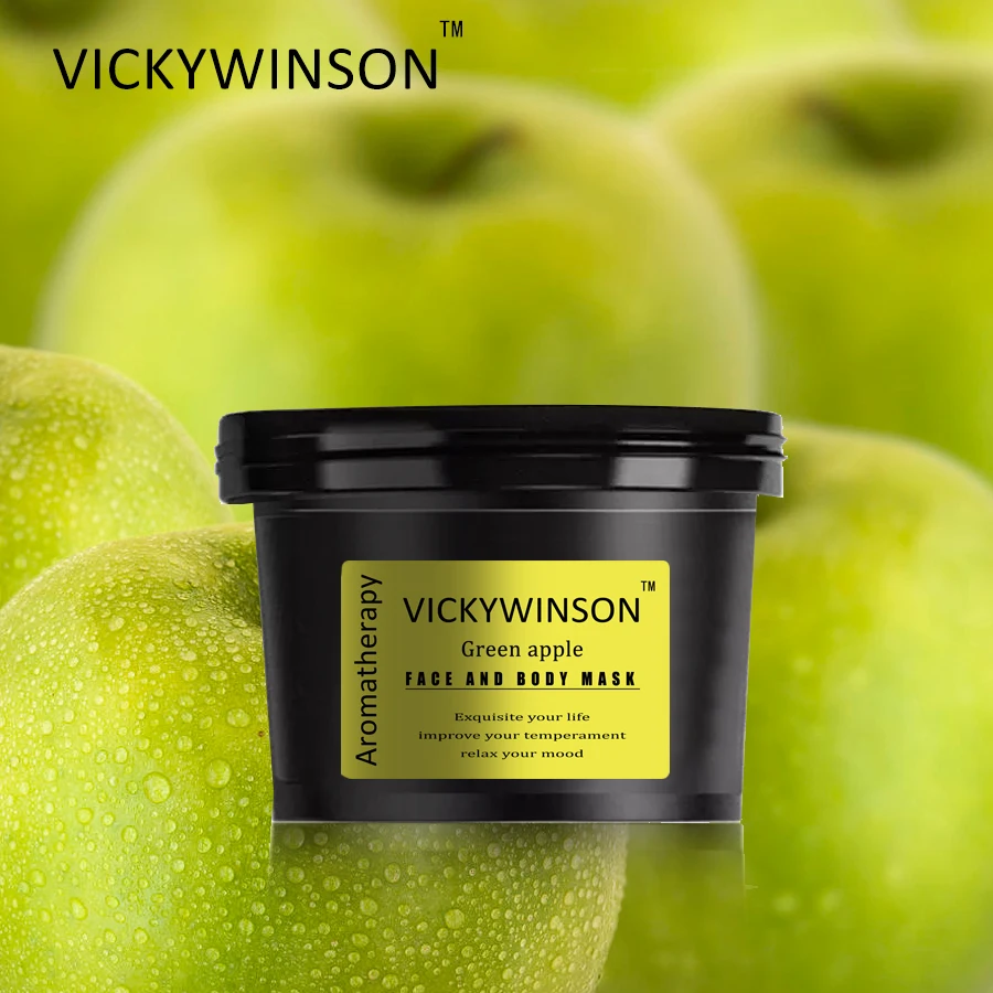 Green Apple Gezicht En Body Aromatherapie Scrub Masker 50G Handgemaakte Natuurlijke Hydrateren Huid Bevochtigen Puur Natuurlijke Etherische Olie