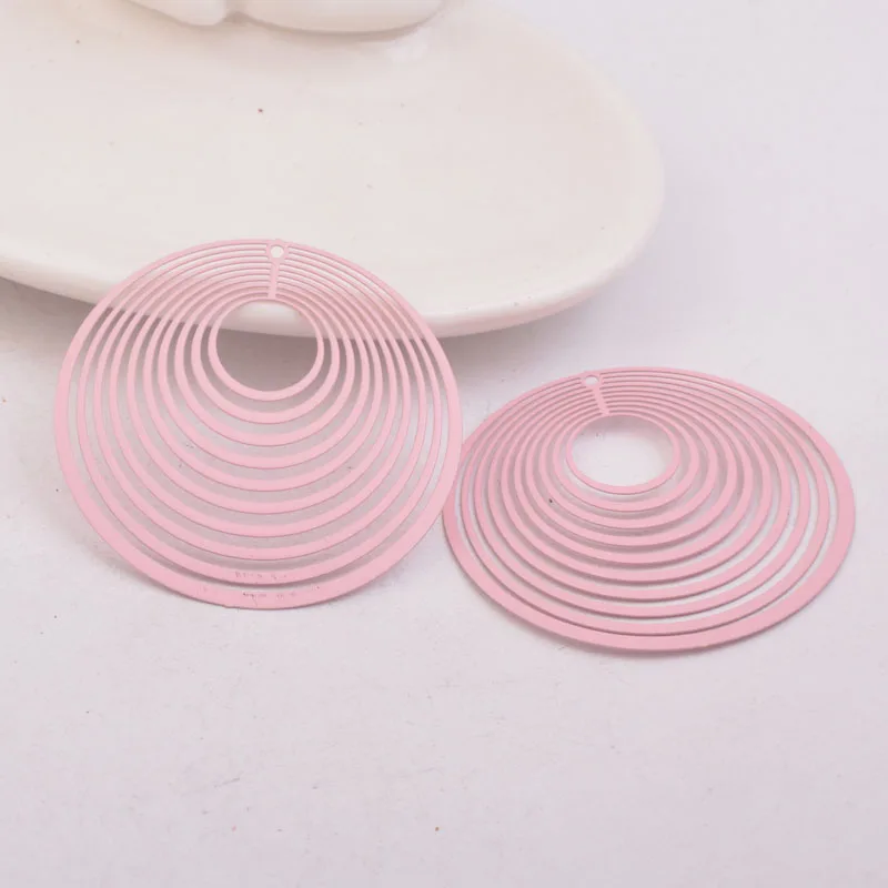 30 Stück AB1835 44mm Filigrane Große Runde Anhänger für Ohrringe, DIY-Schmuck, Halsketten – Detail 12