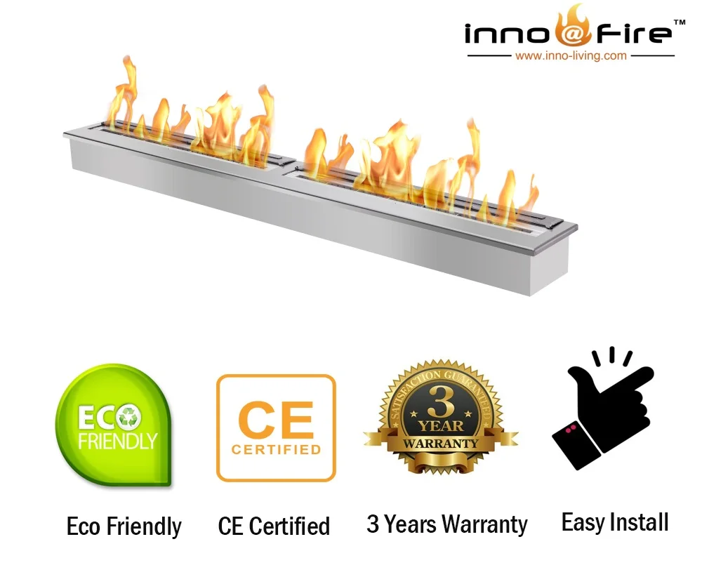 Inno living fire  36 inch chimenea etanol burner inserts eco fireplace