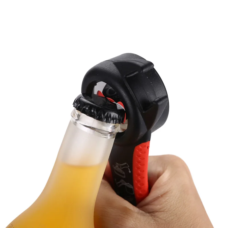 YSYPET 5-in-1 handmatige plastic flesopener roestvrij staal multifunctionele blikopener antislip bieropener