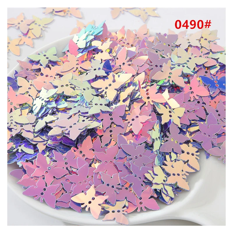 Butterfly Shape PVC Bulk Nail Sequins Nails DIY Sequins Clothing Sewing Supplies Footwear Accessories Party Decoration