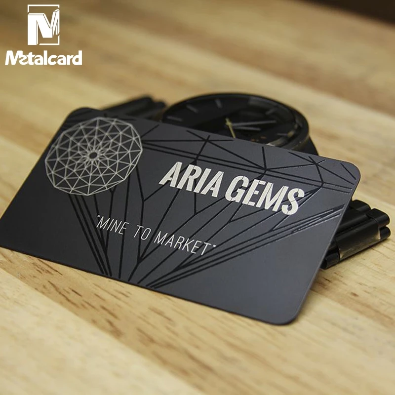 

Металлическая визитная карточка из нержавеющей стали для электрофореза, дизайн и производство черной карты