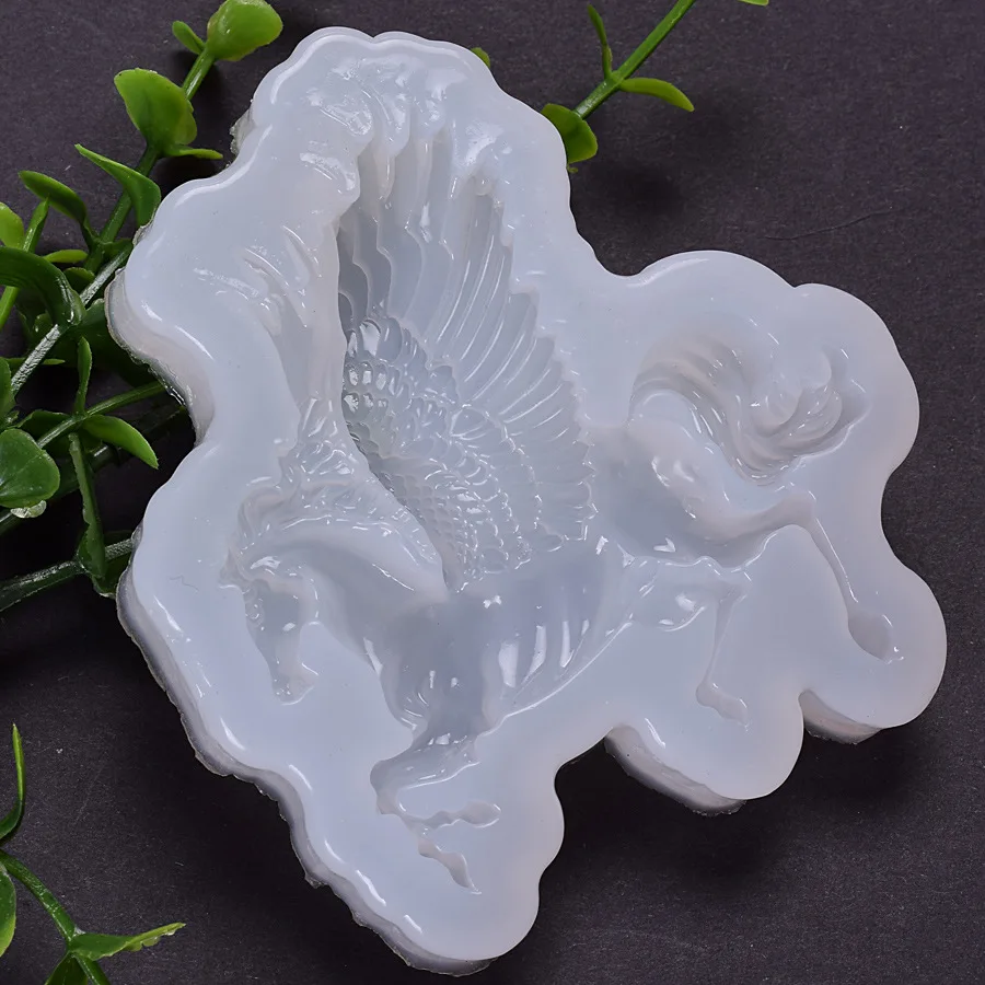 Horse with wings Silicone Mold Epoxy Resin Supplies Animal Cabochon Mold Resin Crafts Clear Resin Mold Resin Art Supplies