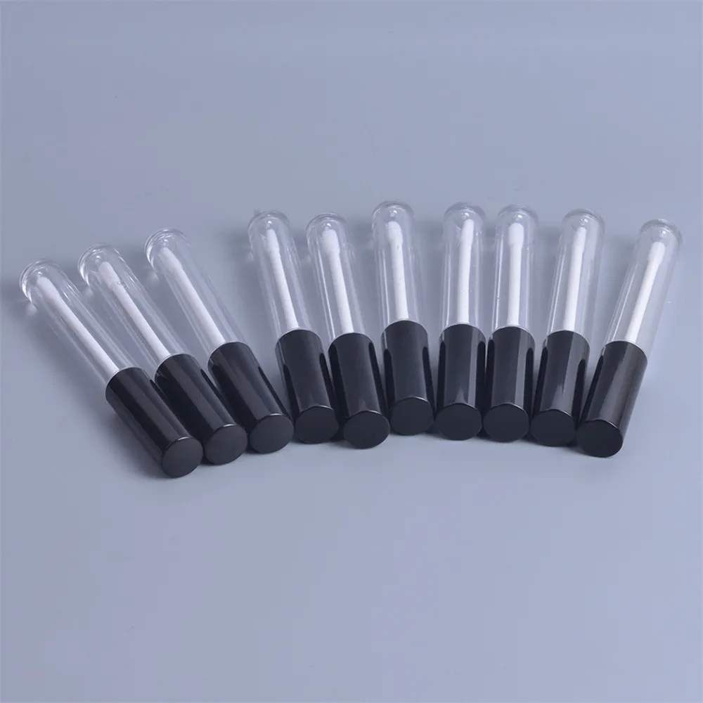 1/5pcs 5ml black lid Empty Lip Gloss Tubes ABS Plastic lip glaze tubes Lipstick Bottles DIY Cosmetic Containers sample vials