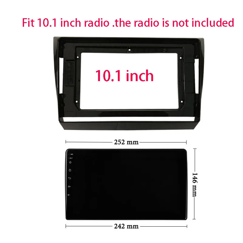 10“  2 Din Car Radio Fascia For Lifan Marvell 2016+ Auto Stereo Dash Panel Center Console Holder Frame Kit Interior Accessories