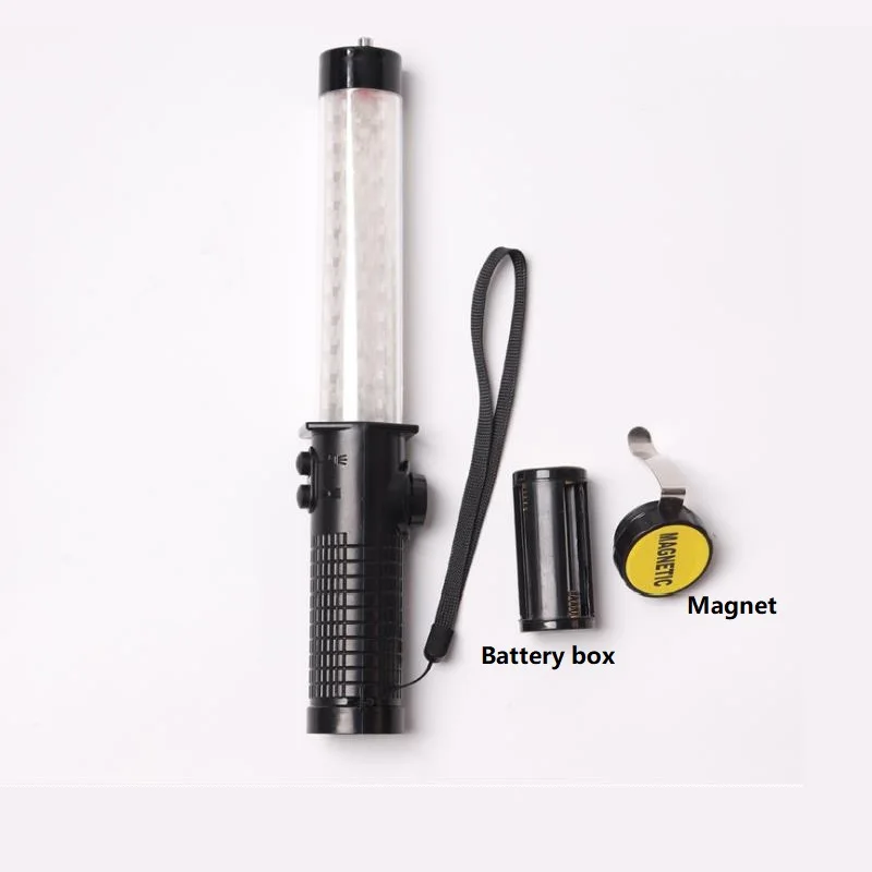 30CM Multi-functional Baton Laser Whistle Buzzer Broken Window magnetic Fire Emergency Evacuation Traffic Warning Light