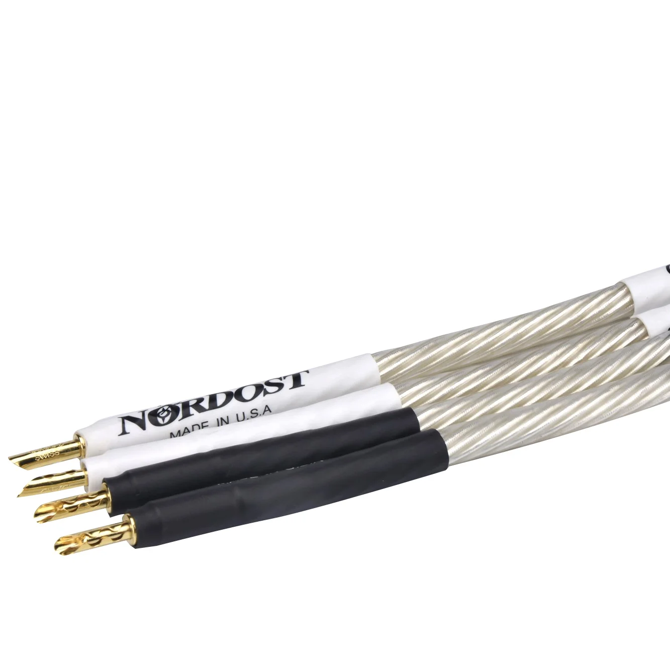 4 Uds. Cables de puente plateados Nordost Odin de alta fidelidad de alta gama para entusiastas de Audio y puente de altavoz Hi-Fi