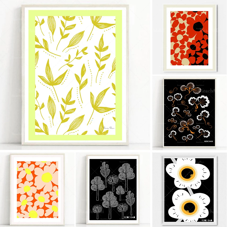 Abstraction du pouvoir des fleurs, art floral, design moderne, estampes florales contemporaines, conception de fleurs, art abstr