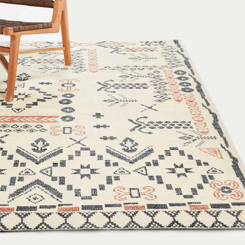 

Bohemian Style Carpet Living Room Ethnic Vintage Bedroom Rug Home Decor American Anti-skid Floor Mat Sofa Coffee Table Area Rug