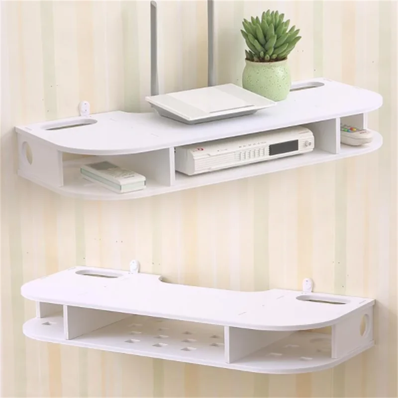 Wall Storage Holder Modern Wall Mounted Living Room Wifi Rack Application Home Balcony Kitchen Hanging Organizer Home Decoration