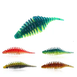 5Pcs/lot  Fishing soft  lure Silicone bait Wobbler Swimbait Pesca Artificial worm baits 48mm 1.6g  Lure soft Lure thread bait