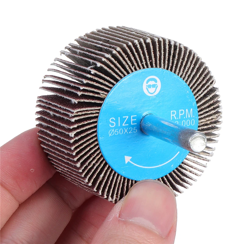 180 Grit 25/30/40/50mm Sanding Flap Wheel Polishing Grinding Accessories Tool Disc For Dremel Rotary Tool