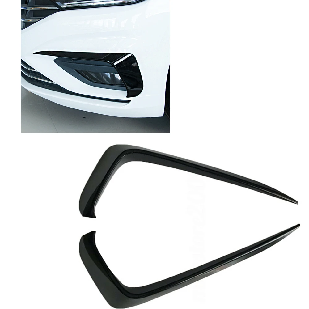 

For Volkswagen VW Jetta MK7 2019-2022 Front Side Bumper Spoiler Canard Trim Fog Light Lamp Eyebrow Eyelid Brow Air Vent Splitter