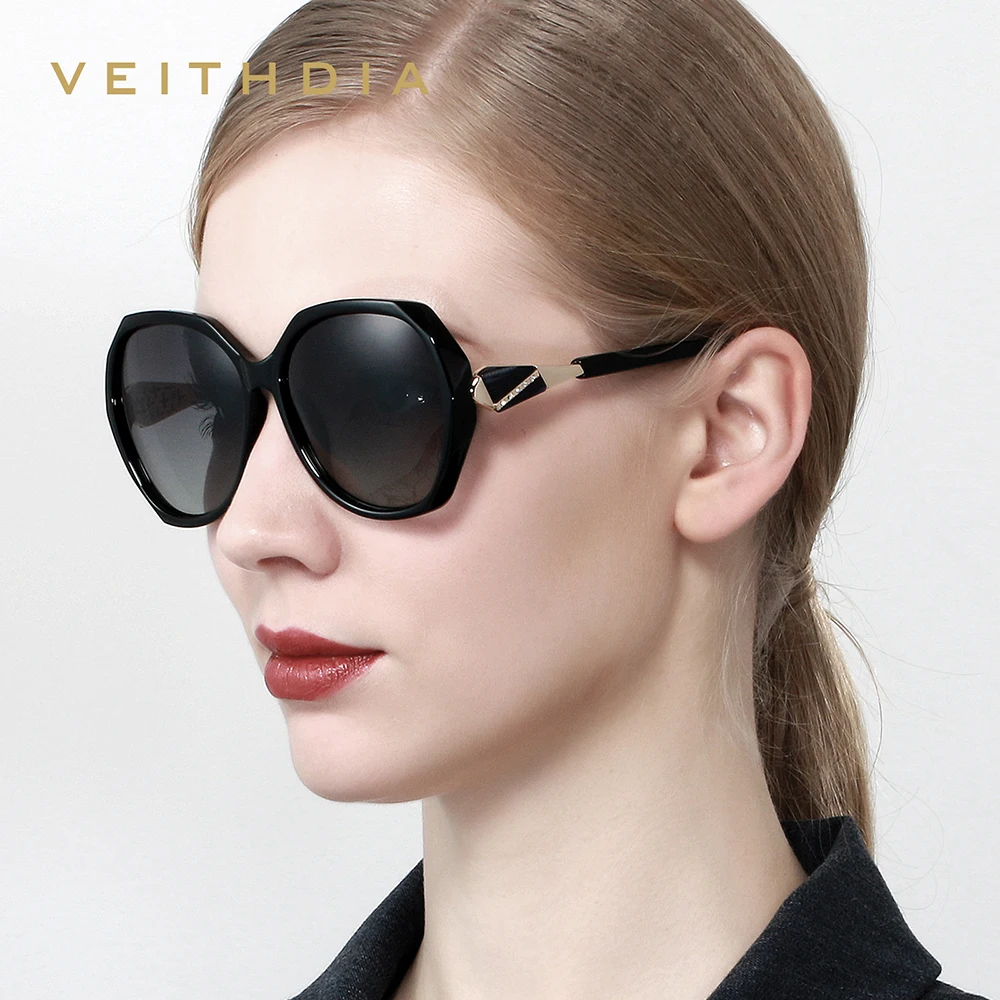 VEITHDIA Sunglasses TR90 Women Polarized UV400 Lens Vintage Fashion Luxury Ladies Gradient Sun Glasses Eyewear For Female 3171