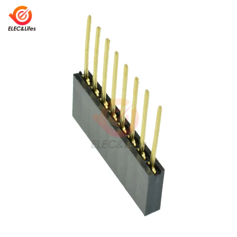 50Pcs/lot 2.5mm 6Pin 8Pin 10Pin Single Row Female Long Pins 11mm Breakaway PCB Board Pin Header Socket Connector For Arduino