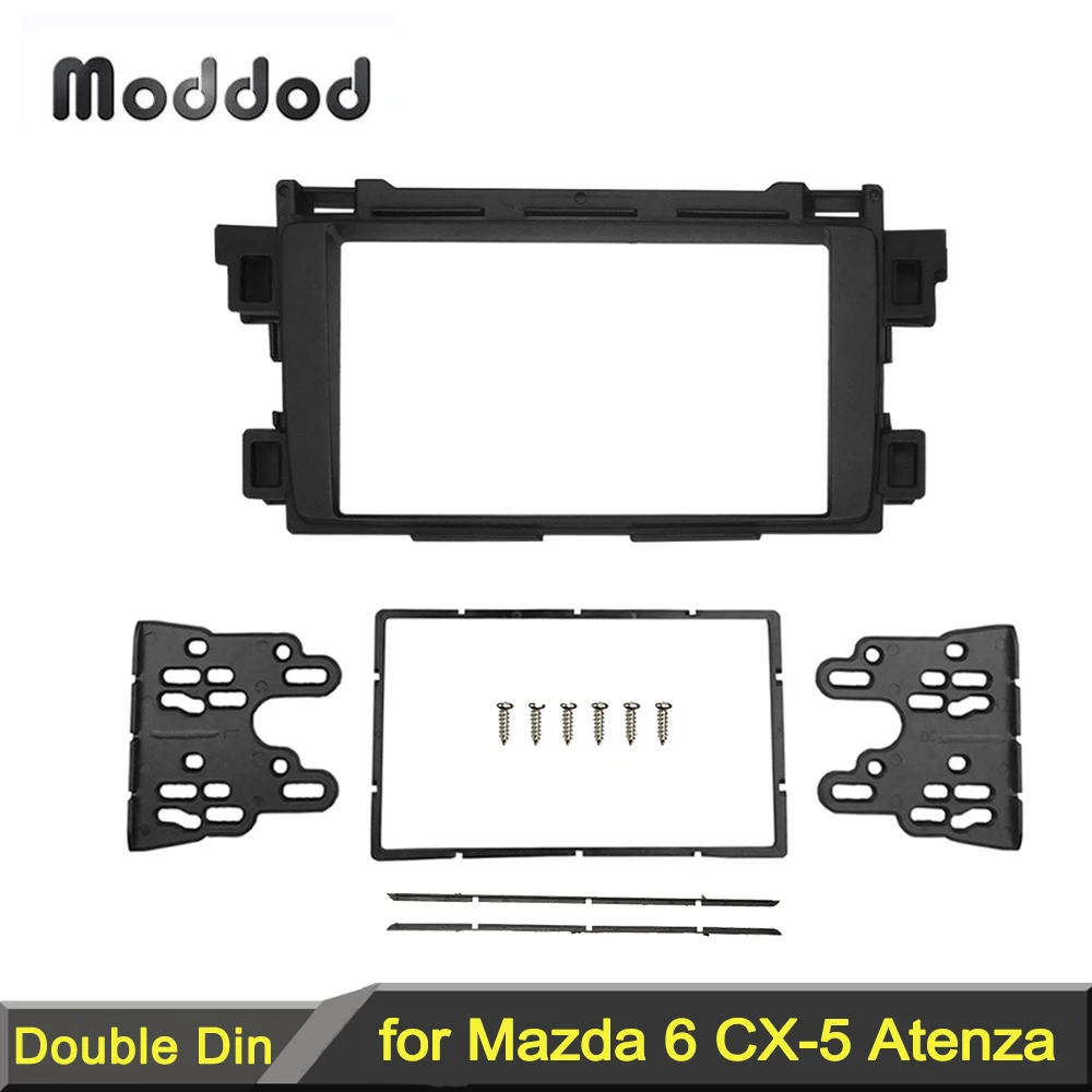 Double Din CD DVD Stereo Panel for MAZDA 6 Atenza CX-5 2012+ Fascia Radio Refitting In Dash Mount Install Kit Face Plate