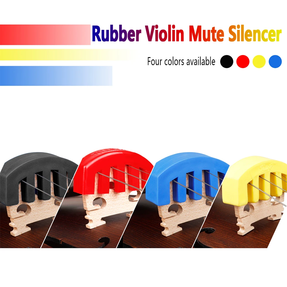 Professional Violin Mute Rubber Five-Prong Silent Silencer Fiddle Violin Practice Accessories Musical Instrument Mute 4 Colors