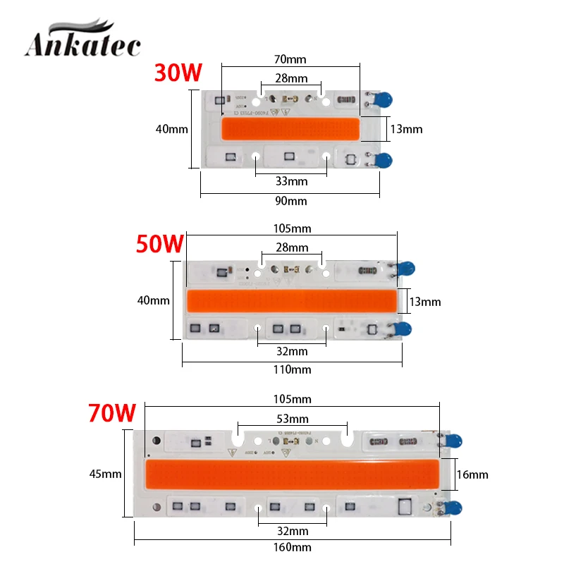 LED plant growth lamp COB chip full spectrum AC 220V 110V  30W 50W 70W diode greenhouse indoor seedlings and flowers growth
