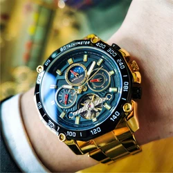 Relogio Masculino Man Watch Moon Phase Automatic Mechanical Watches Mens Self-Winding Top Brand Sport Skeleton Wristwatch Clock