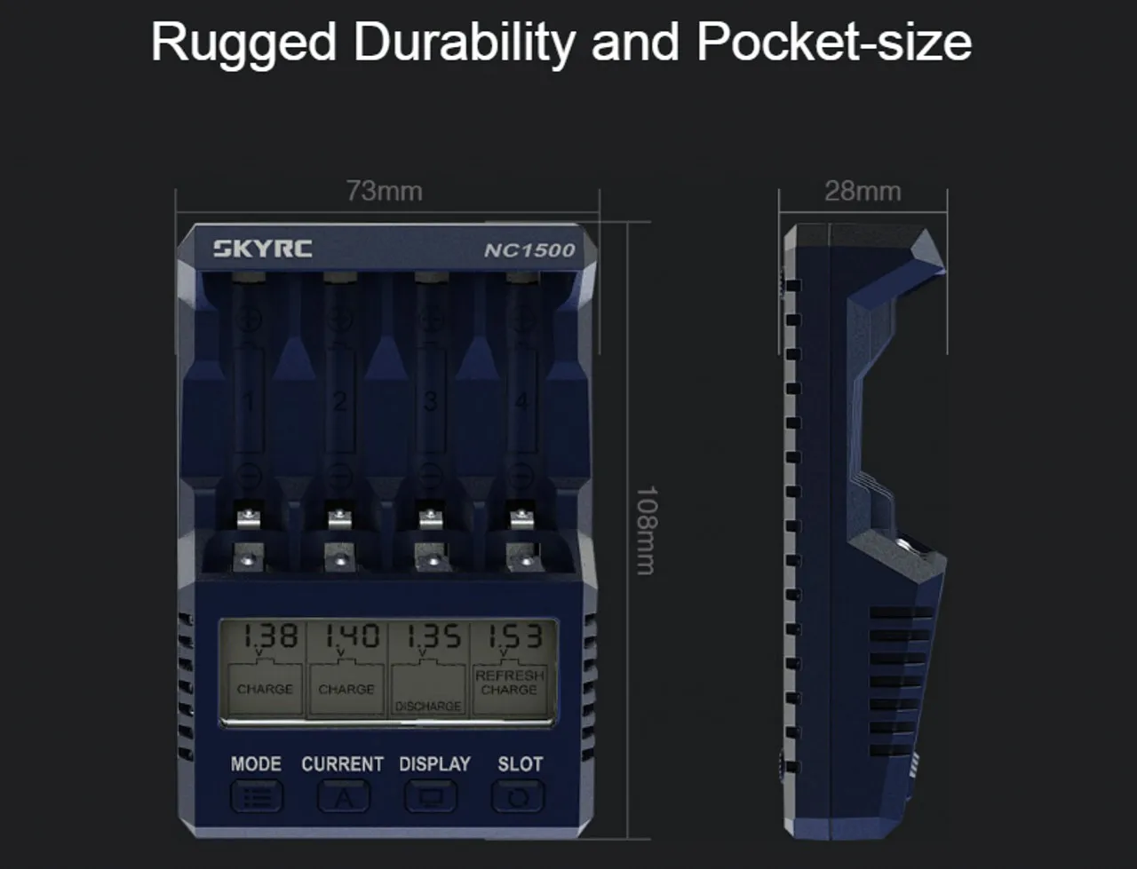 شاحن بطارية LCD الشواحن الذكية NC1500 5 فولت 2.1A 4 فتحات ل AA/AAA محلل NiMH التفريغ وتحديث