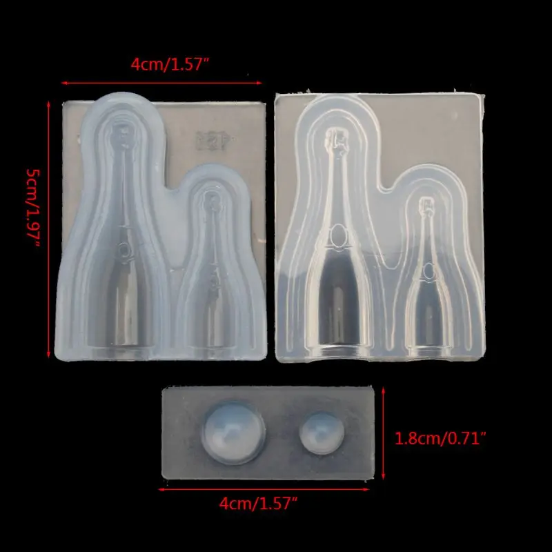 Real Mini Milk Bottle Goblet Cup Silicone Mold Epoxy Resin Molds Jewelry Tools