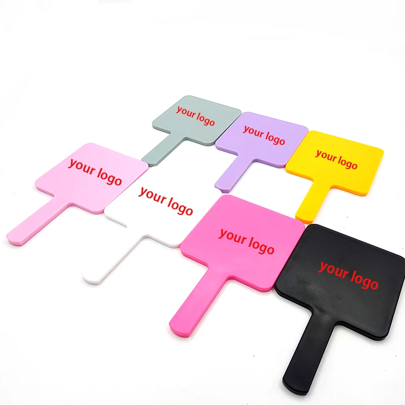 Factory Wholesale Custom Mirror Private Label Portable Square Shape Handheld Mirror Cute Small For Daily Cosmetic Makeup