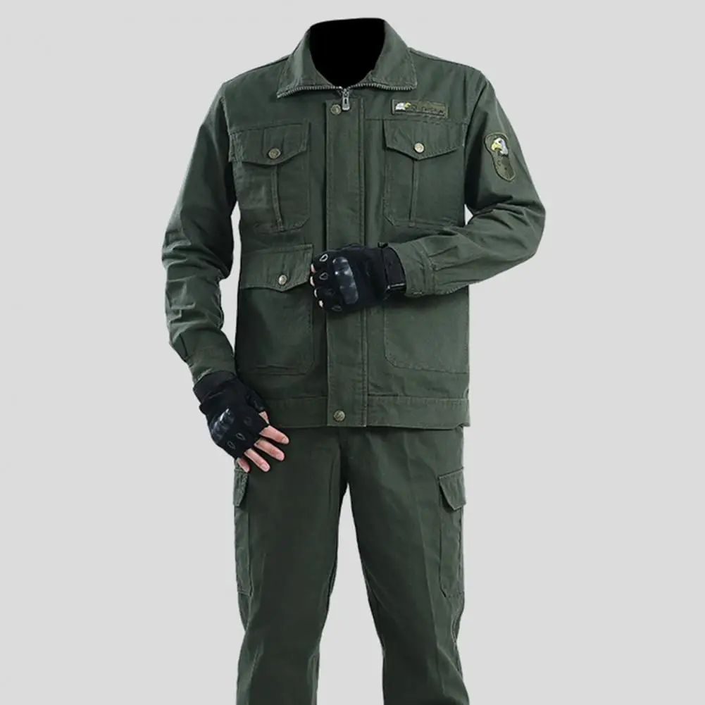 Men Work Clothes Long Pants Men Overalls Labour Suit Terrific Coat Suit