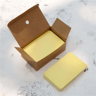 100 stks/doos Kraftpapier kaart kleur blanco visitekaartje bericht dank u kaart schrijfkaart label bladwijzer leerkaart