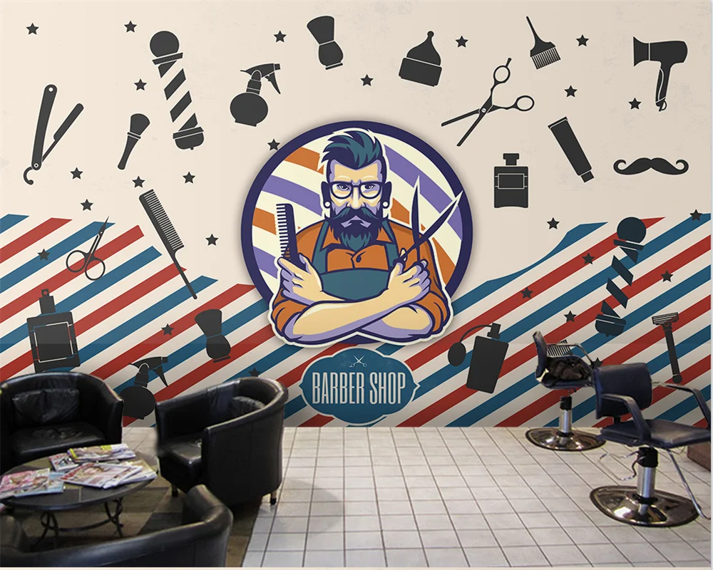 

wellyu Custom papel de parede 3d обои mural trend fashion beauty salon decoration painting cafe background wall paper фотообои