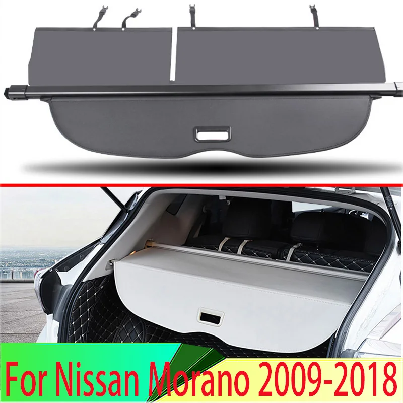 

For Nissan Morano 2009-2018 Z52 P42M Aluminum+Canvas Rear Cargo Cover Privacy Trunk Screen Security Shield Shade Accessories