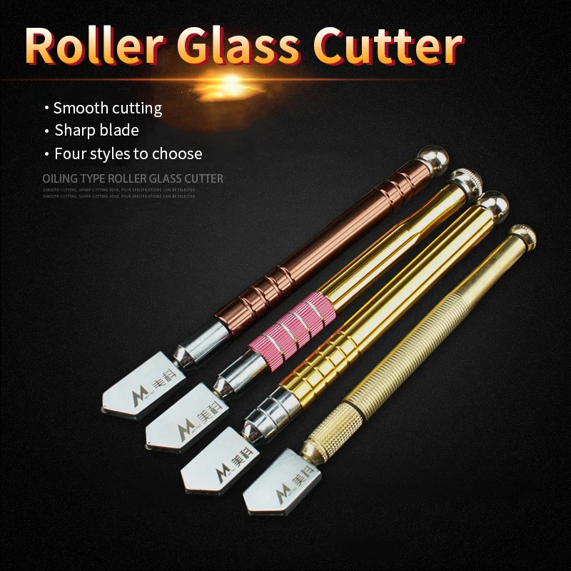 Glass and Tile Cutter Portable Glass Cutter with Quality Alloy Cutting Wheel Metal and Aluminum Rod Household Hand Tool