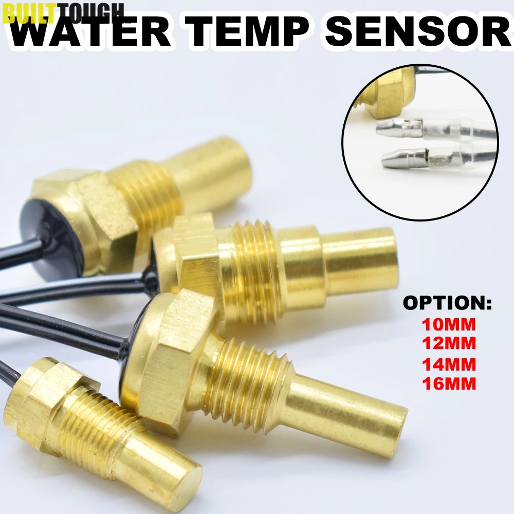 Universal 12V/24V Car Auto Truck Digital Water Temperature Sensor Sender 50K Head Plug 10MM 12MM 14MM 16MM Temp ElectricGauge