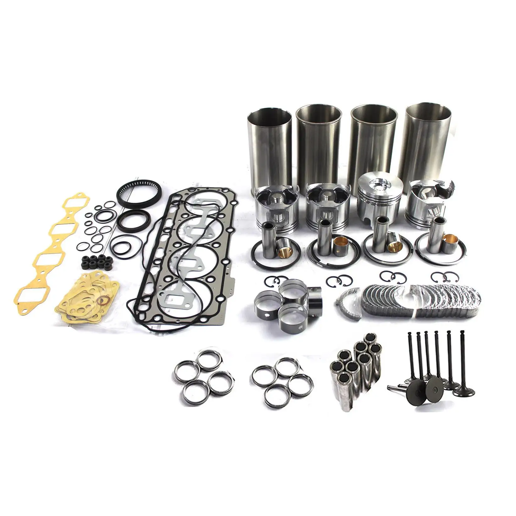 Overhaul Rebuild Kit & Valves For Yanmar 4TNV98T S4D98E Engine Takeuchi TL130 Excavator Linde Forklift Gehl Skid Loader