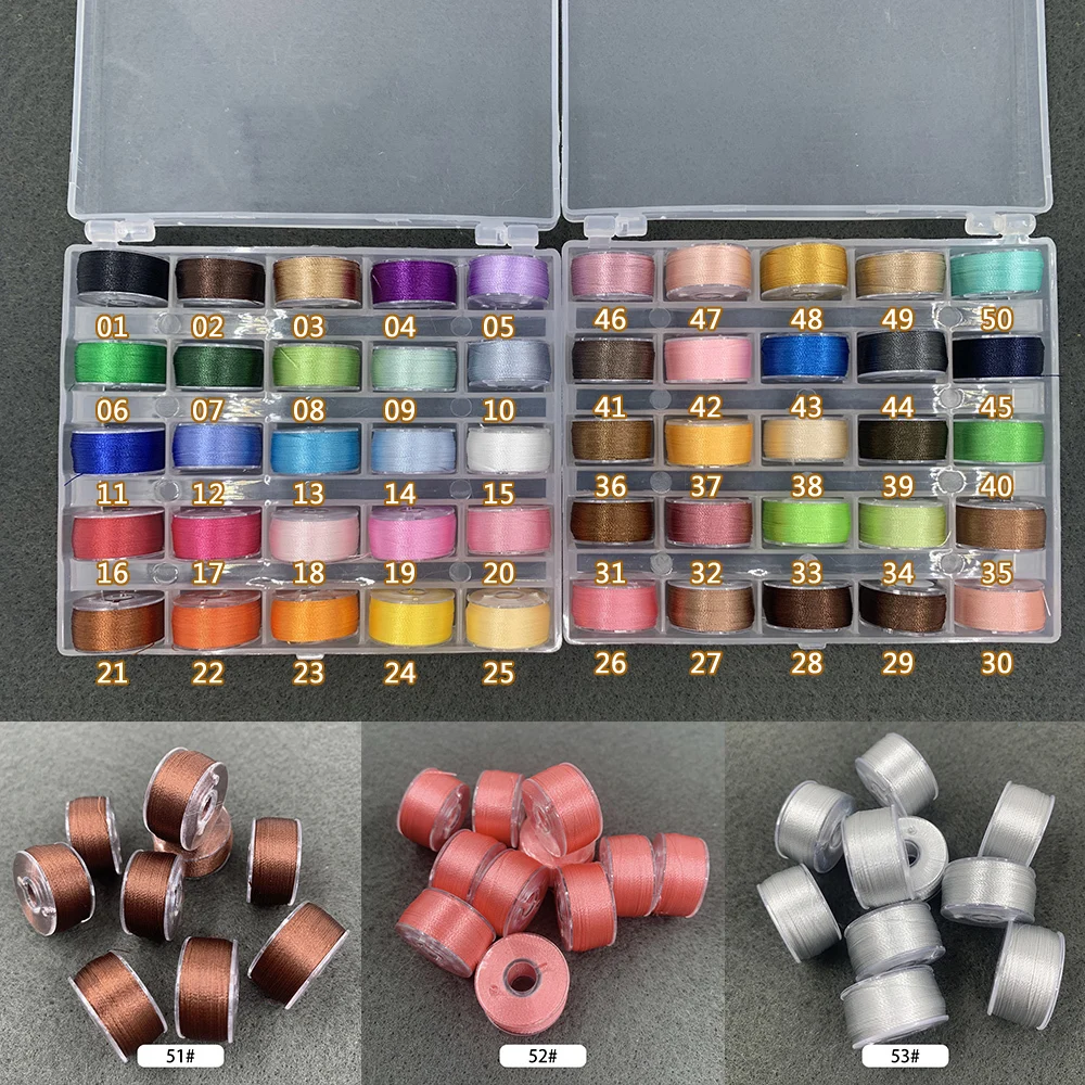 120D/2 100m Polyester Embroidery Thread For Handmade Doll Toy Facial Features High Brightness Shiny Polyester Embroidered Thread