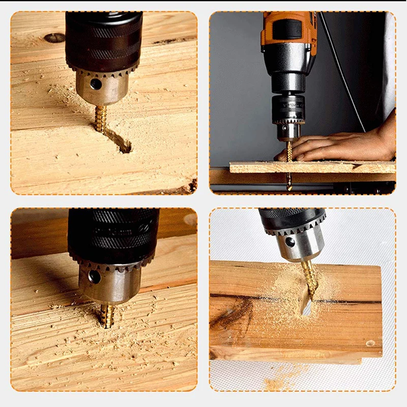 Smarlan 6 pçs cobalto broca bit espiral parafuso métrico composto torneira broca conjunto de broca de torção para corte de perfuração polimento