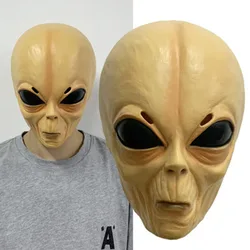 할로윈 외계인 코스프레 마스크 무서운 전체 얼굴 UFO 외계인 라텍스 마스크 헬멧 할로윈 가상 파티 의상 소품