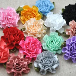 40pcs U Pick Ribbon Flower garofano Appliques cucito/artigianato/lotti di nozze A043