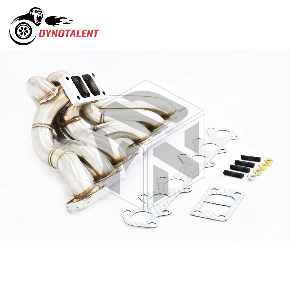 DYN RACING High Quality SS304 3.0mm T3 Twin Scroll Turbo Equel length Manifold Exhaust Fits 93-97 Supra 2JZ-GTE 2JZ Manifold