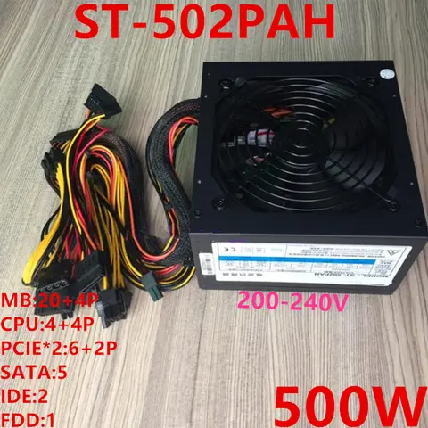Nowy oryginalny zasilacz do Seventeam R9 490 550 560 650 710 720 730 740 940 1030 1050 1060 1070 1080Ti 500W Zasilacz ST-502PAH