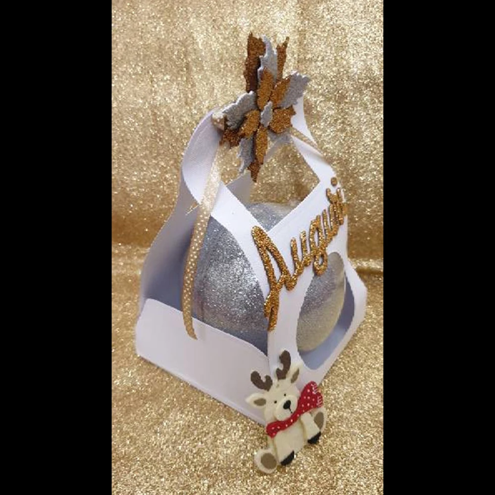 New Christmas box with the balls metal cutting die mould scrapbook decoration embossed photo album decoration card making DIY image 4