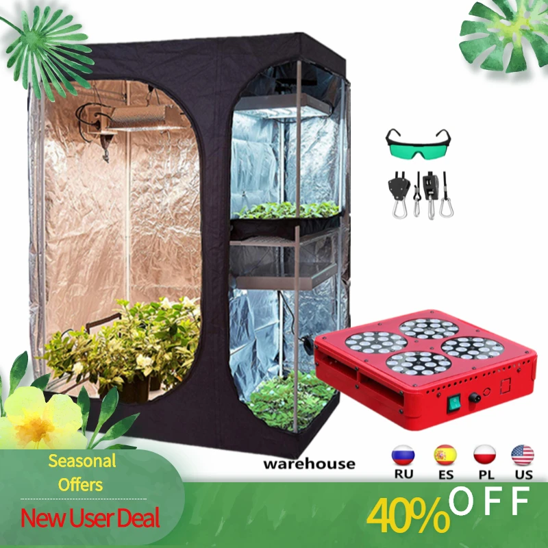 Red shell LED plant light Grow tent Complete kit Growbox Indoor Hydroponics plants Growing for Flower Plant Growing greenhouse