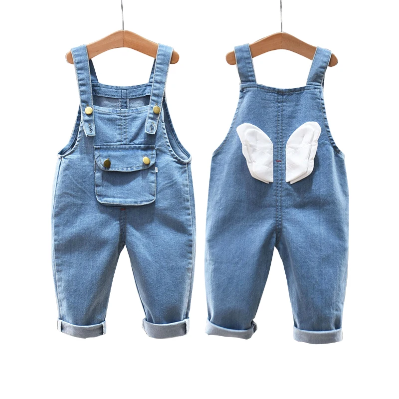 Children\'s Denim Overalls Baby Jeans Pants Baby Boys Girls Trousers Infant Clothing Toddler Babies Pants Little Kids 1-3 Years