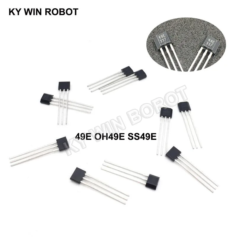 

10PCS 49E Hall Element OH49E SS49E Hall Effect Sensor Linear Switch New Good Quality