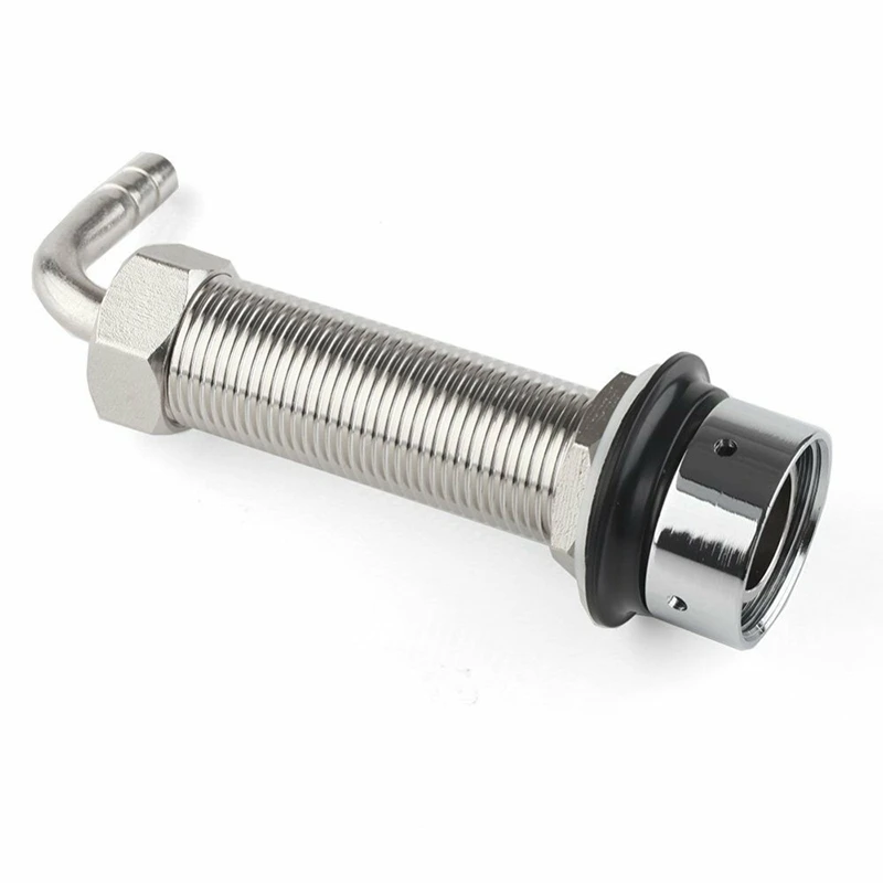 LBER 92.5mm Stainless Steel Elbow Shank Beer Tap Draft Beer Faucet Accessories with Diameter 8mm for Beer Keg