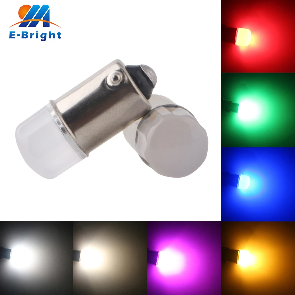 5pcs DC AC 12V BA9S 3030 1w Led Bulb Car Styling Brake Reverse Waterproof Tail Clearance Reading Lamp White Blue Red Pink Blue