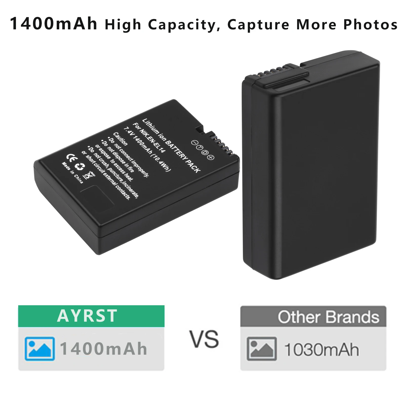 EN-EL14 EN-EL14A EL14 Vervanging Camera Batterij Voor Nikon D3100 D3200 D3300 D3400 D5600 D5100 D5200 P7000 P7800