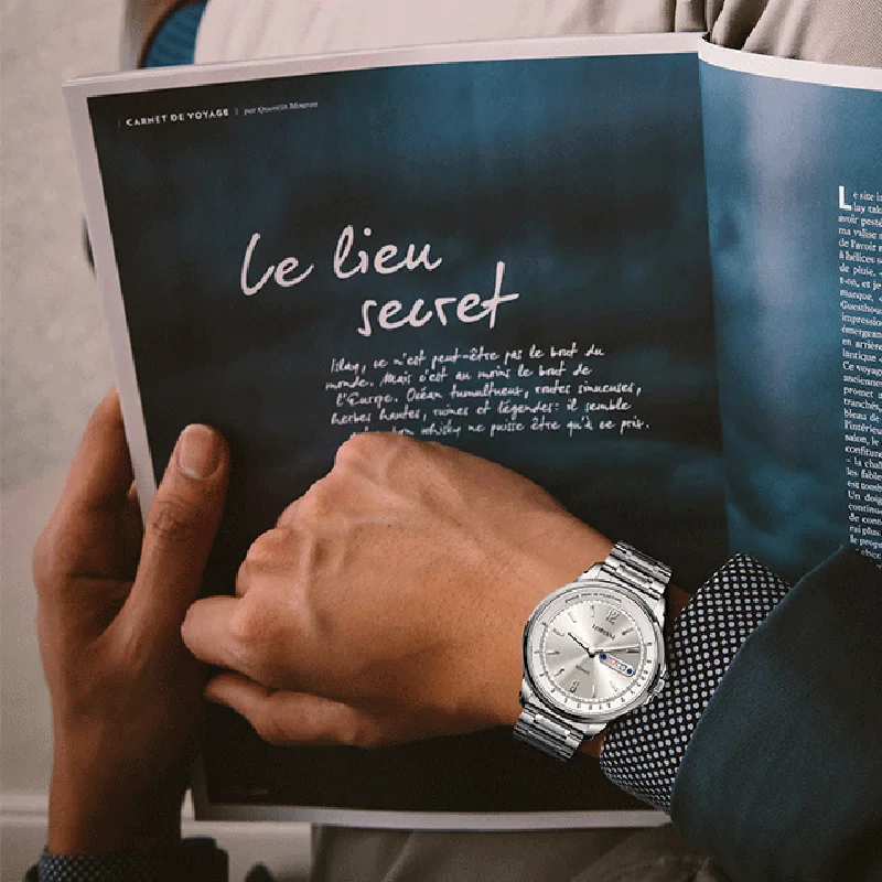 Robinni-男性用高級自動巻き時計,ステンレススチール,シルバー,機械式,発光,日付,ビジネス,スポーツ,時計