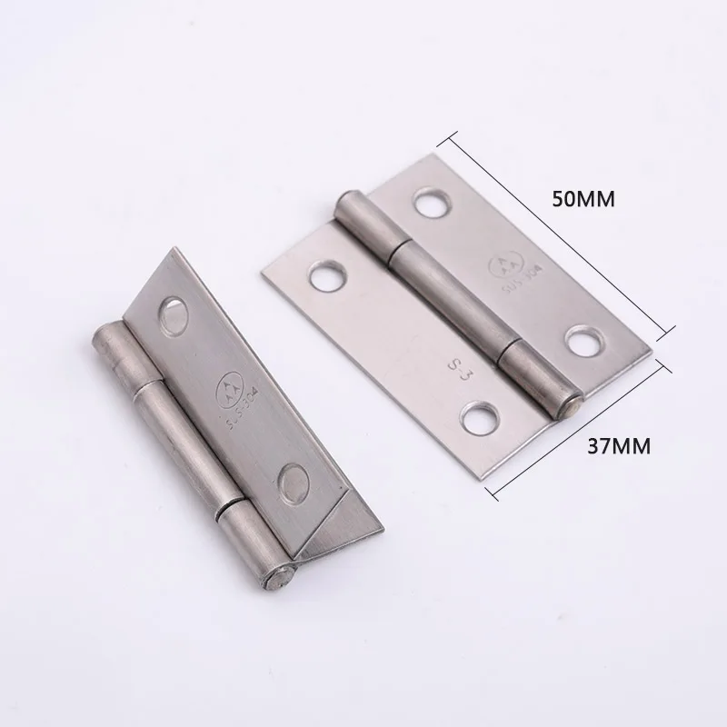 

2PCS 304 Stainless Steel AAA Hinge Gift Box Bag 2 Inch 38x31x1.2mm Small Hinge Cabinet Door Hinge Small Hinge