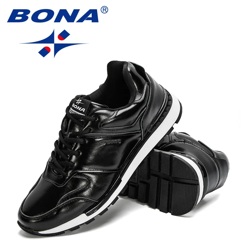 BONA New Designers Business Dress Shoes Genuine Leather Formal Office Men Shoes Party Fashion Wedding Man Footwear Trendy