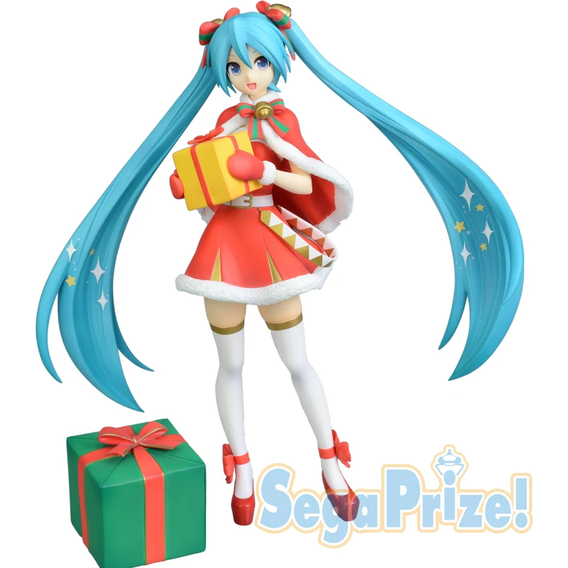 

Original SEGA Hatsune Miku Anime Figure Christmas Costume 2019 Princess Your Highness 23Cm Figurine Model Toys for Girls Gift